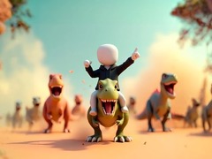 Játék Stickman: Dinoszaurusz aréna online