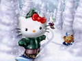 Játék Hello Kitty karácsonyi puzzle online