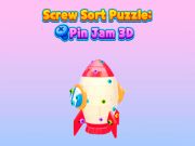 Játék Csavaros rendező puzzle: Pin Jam 3D online