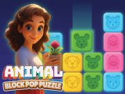 Játék Állati blokk pop puzzle online