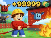 Játék Obby: Tűzoltóként dolgozik online