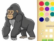 Játék Gorilla kifestőkönyv gyerekeknek online