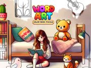 Játék Szó művészet: Színes könyv puzzle online