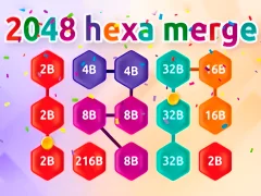 Játék 2048 Hex Chain Merge online