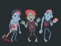 Játék Zombik és Csontvázak Színezése online