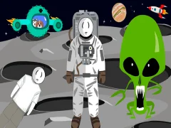 Játék Stickman az űrben online