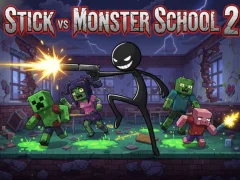 Játék Stick vs Monster School 2 online
