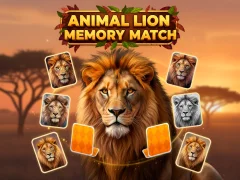 Játék Animal Lion Memory Match online