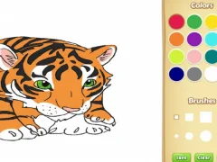 Játék Baby Tiger kifestőkönyv online