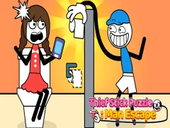 Játék Tolvaj Stick Puzzle Man Escape online