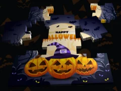 Játék 3D Halloween Jigsaw online Játék 3D Halloween Jigsaw online