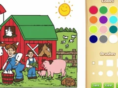 Játék Farm kifestőkönyv gyerekeknek online