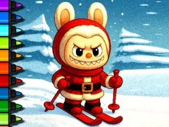 Játék Egyszerű színezés Labubu idő online