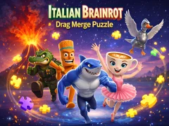 Játék Olasz Brainrot Drag Merge Puzzle online