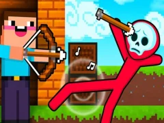 Játék Noob Archer vs Stickman Zombie online