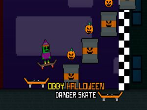Játék Obby Halloween veszélykor korcsolya online