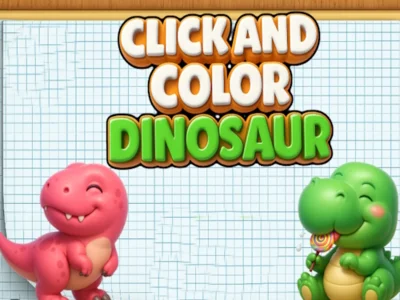 Játék Kattintson és a színek dinoszauruszok online