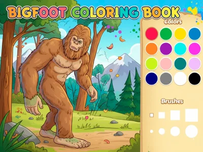 Játék Bigfoot kifestőkönyv online