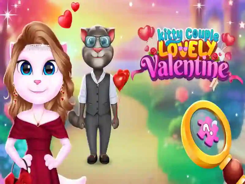 Játék Cica pár kedves Valentin online