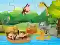 Játék Állatos puzzle online