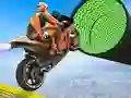 Játék Motorkerékpáros mutatványok vezetése online Játék Motorkerékpáros mutatványok vezetése online