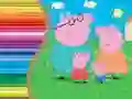 Játék Peppa Malac színezőkönyve online