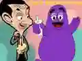 Játék Amikor Mr. Bean találkozik Grimace-szel online