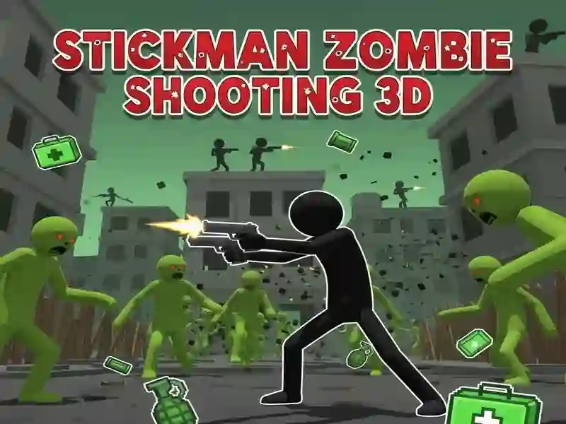 Játék Stickman Zombie Shooting 3D online