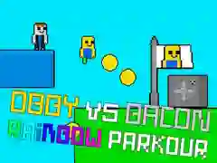 Játék Obby vs Bacon Szivárvány Parkour online