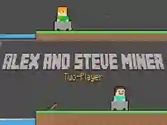 Játék Alex és Steve: Kétjátékos Bányász online Játék Alex és Steve: Kétjátékos Bányász online