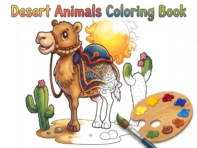 Játék Desert Animals Coloring Book online