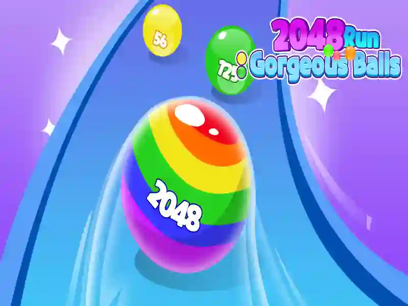 Játék 2048 Futtasson gyönyörű golyókat online