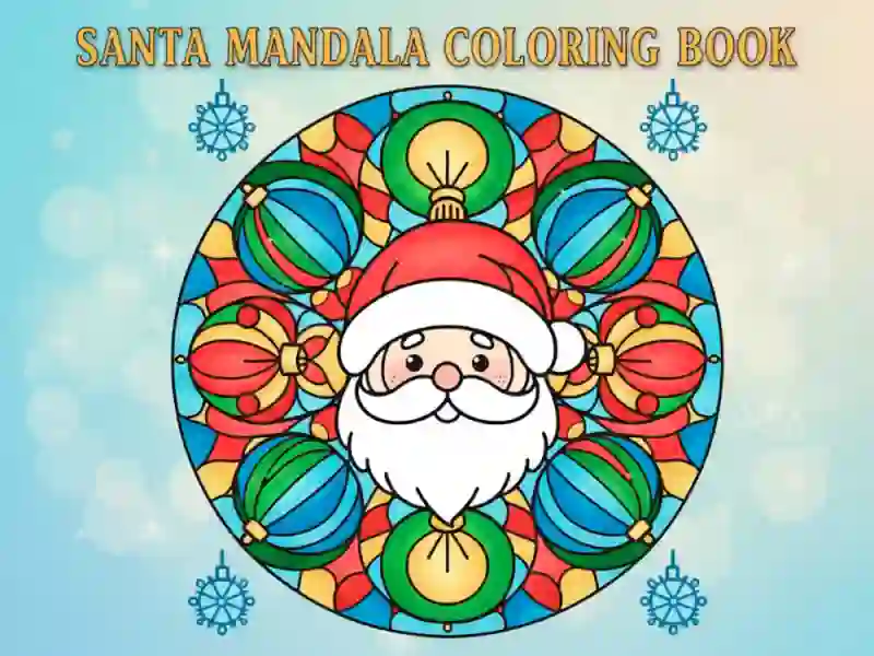 Játék Santa Mandala kifestőkönyv online