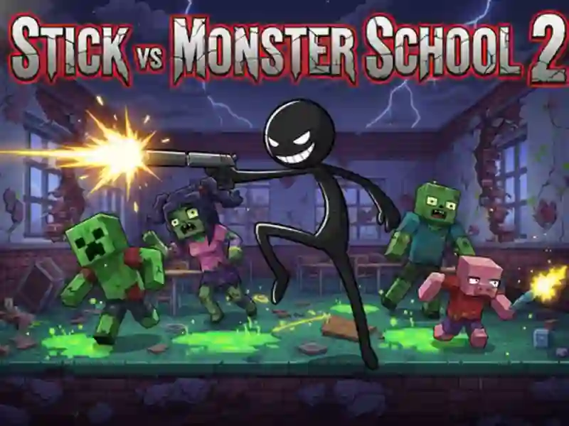 Játék Stick vs Monster School 2 online