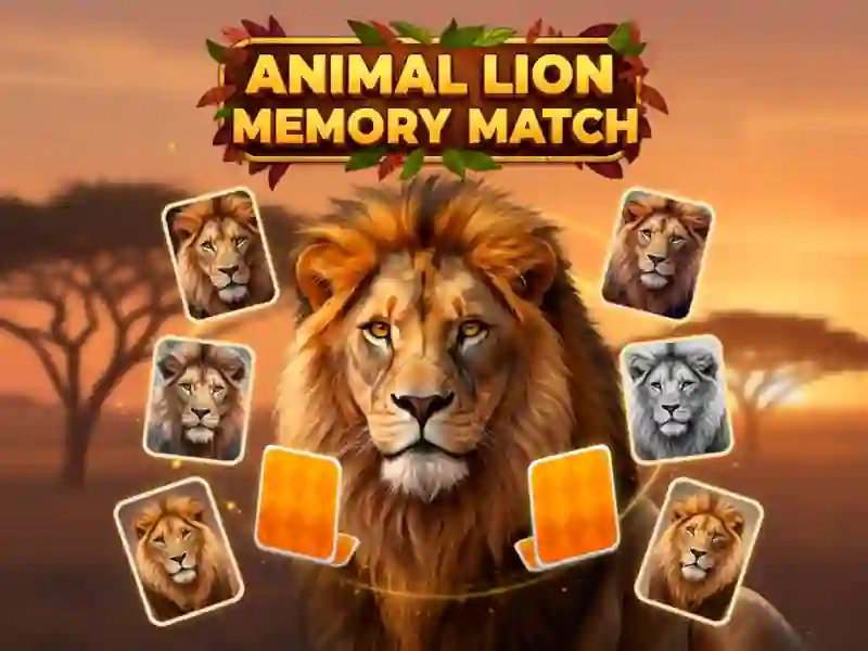 Játék Animal Lion Memory Match online