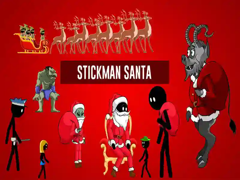 Játék Stickman Mikulás online