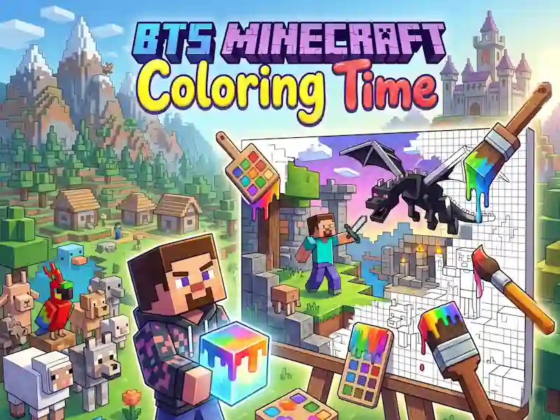Játék BTS Minecraft Coloring Time online