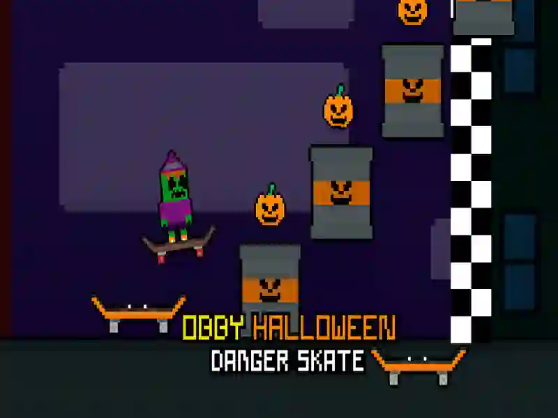 Játék Obby Halloween veszélykor korcsolya online