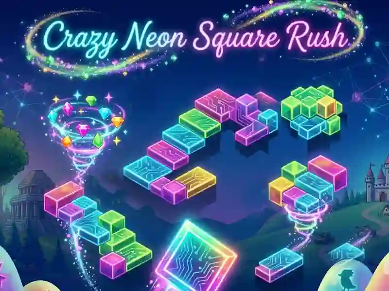 Játék Őrült Neon Square Rush online