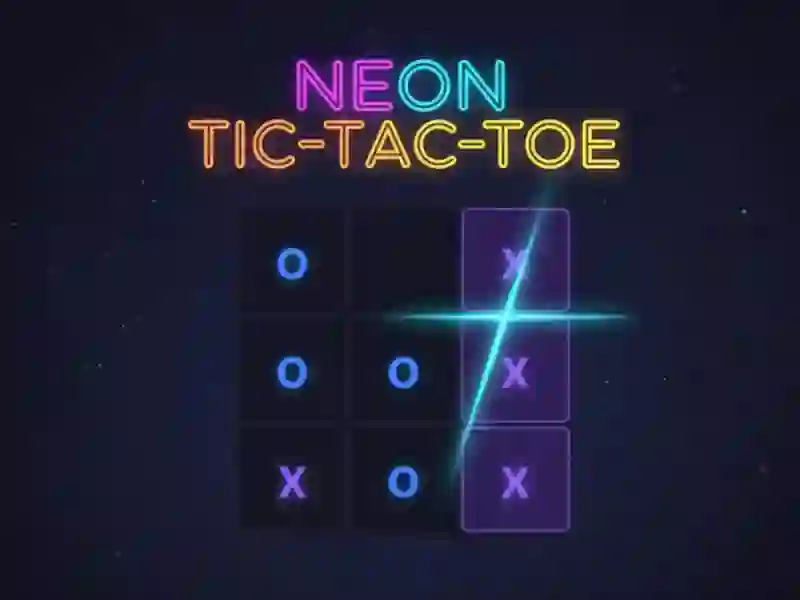 Játék Neon Tic-Tac-Toe online