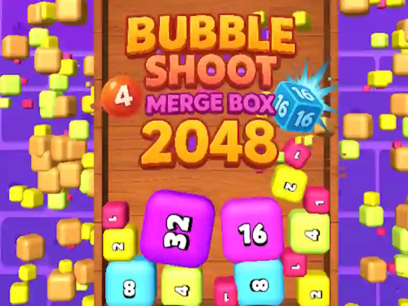 Játék Bubble Shoot Merge Box 2048 online