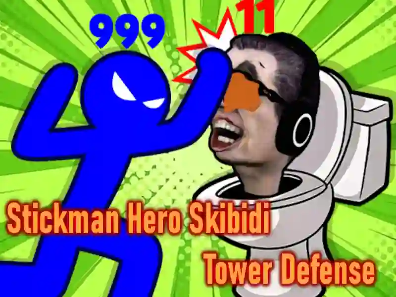Játék Stickman Hero Skibidi torony védelme online