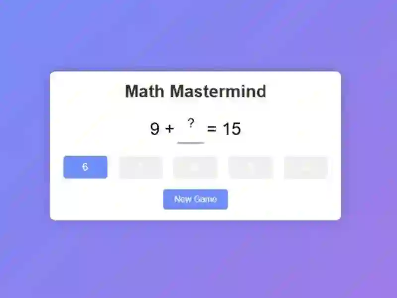 Játék Matematikai mester online