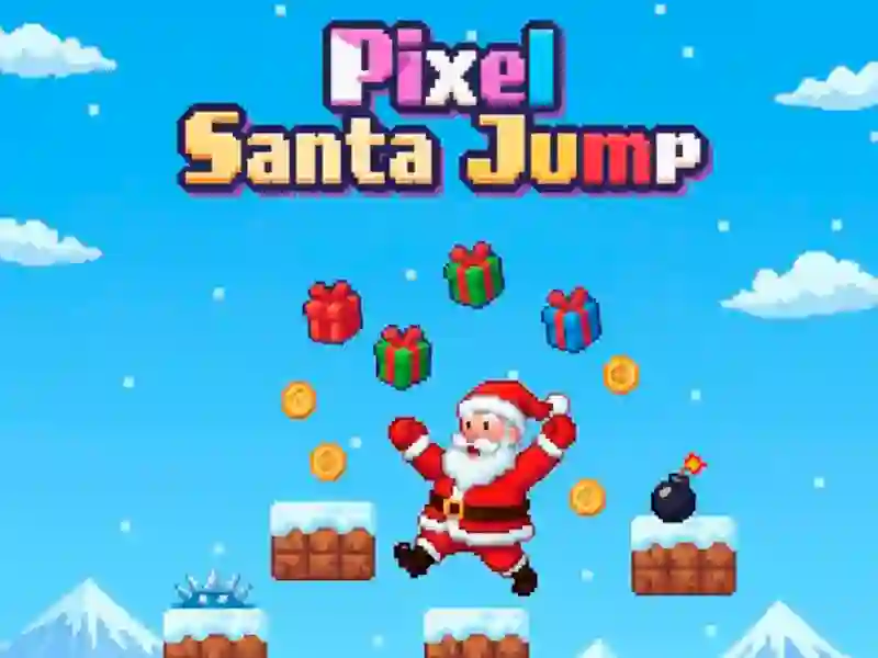 Játék Pixel Mikulás Jump online