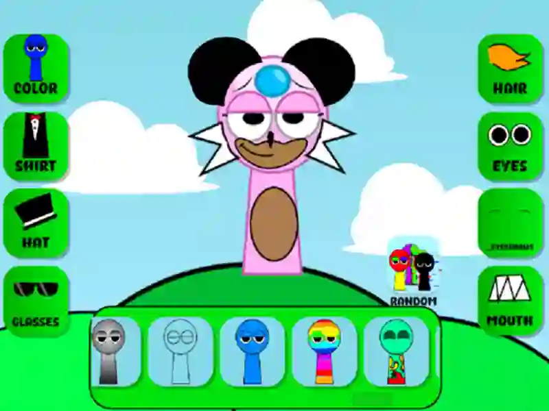 Játék Sprunki karaktergyártó OC online