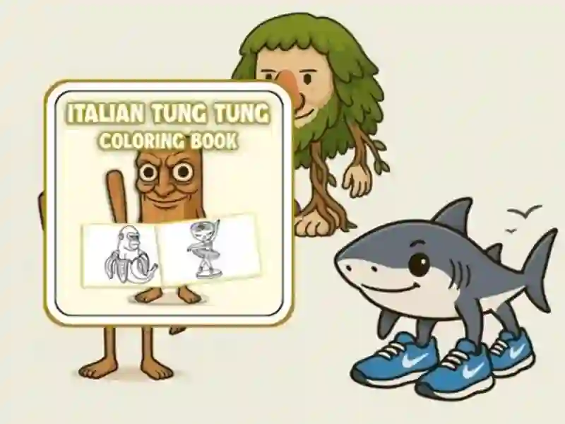 Játék Tung Tung sahur kifestőkönyv online