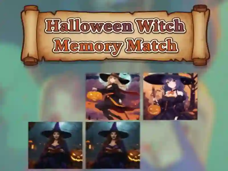 Játék Halloween Witch memória mérkőzés online