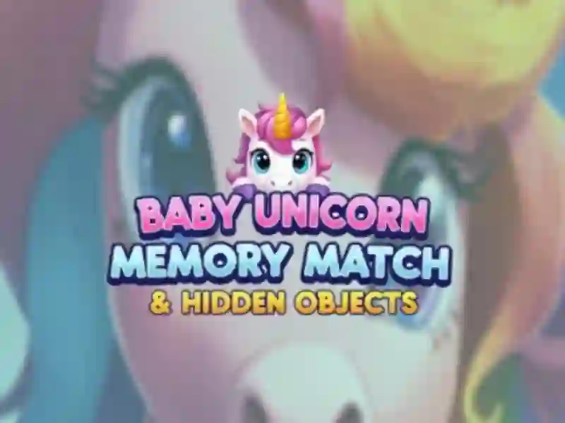 Játék Baba Unicorn Memory Match és rejtett tárgyak online