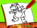 Játék Könnyű Dinozátor Színező Gyerekeknek online
