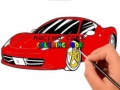Játék Versenyautók színező online
